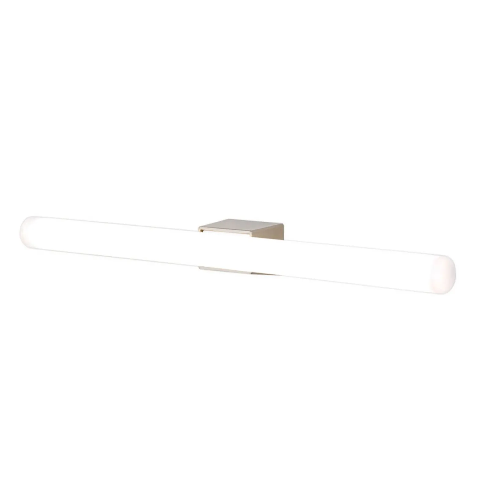 Lámpara de espejo LED Visagist soporte níquel mate
