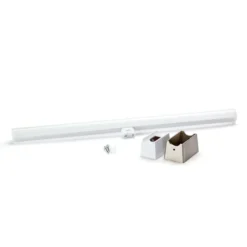 Lámpara de espejo LED Visagist soporte níquel mate
