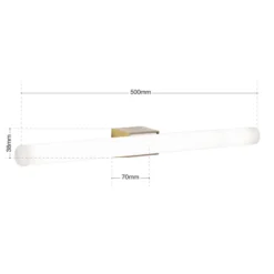 Lámpara de espejo LED Visagist, latón antiguo