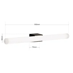 Lámpara de espejo LED Visagist, soporte negro