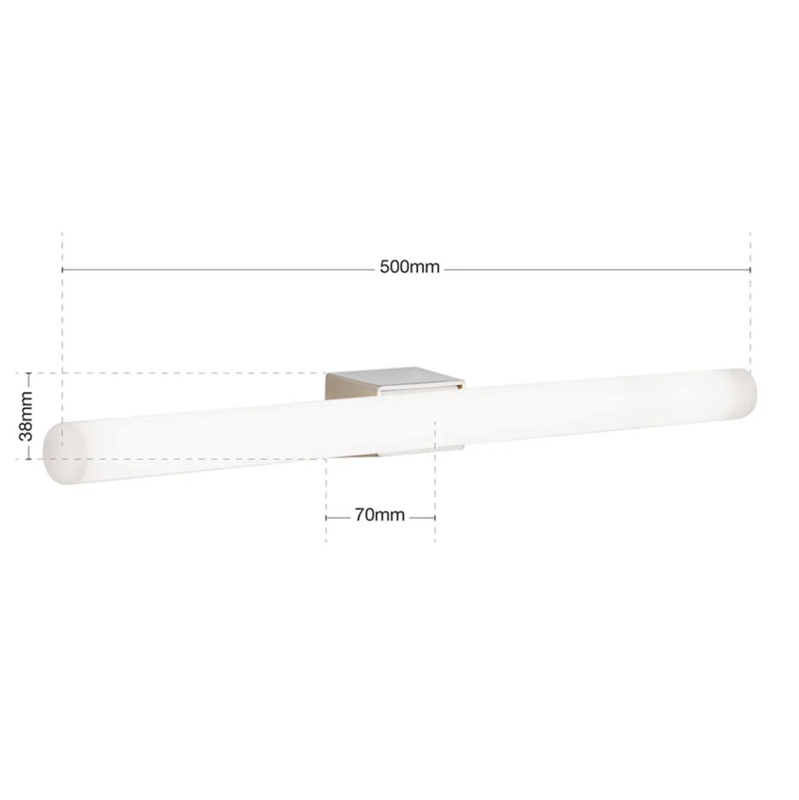 Lámpara de espejo LED Visagist soporte níquel mate