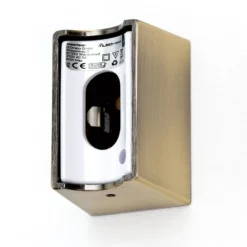 Lámpara de espejo LED Visagist, latón antiguo