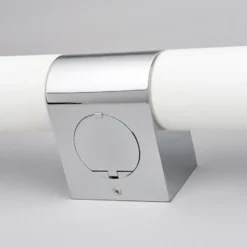 Lámpara de espejo Ziva de Lindby, enchufe, blanco, cristal, IP44