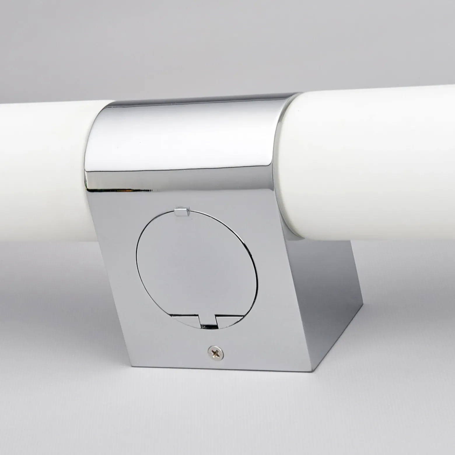 Lámpara de espejo Ziva de Lindby, enchufe, blanco, cristal, IP44