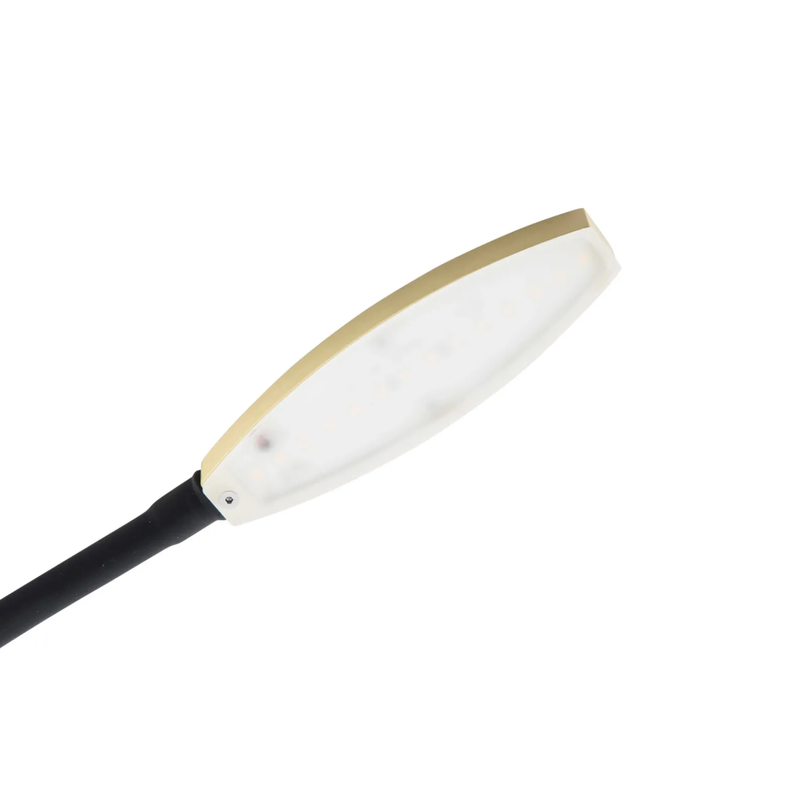 Lámpara de lectura LED Lindby Flexola, dorada, redonda, metal, enchufe