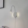 Lámpara de lectura LED Lindby Zayna, blanca, CCT, USB, atenuable, temporizador