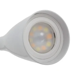 Lámpara de lectura LED Lindby Zayna, blanca, CCT, USB, atenuable, temporizador