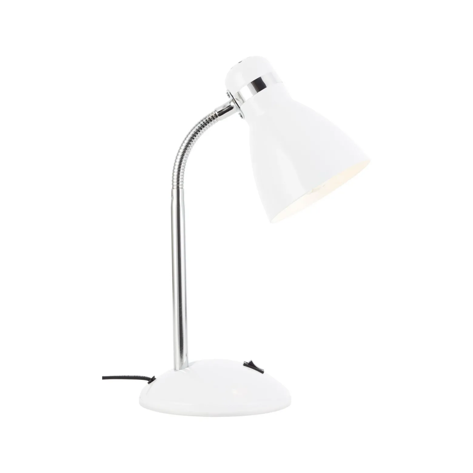 Lámpara de mesa Allison, blanca, altura 33,5 cm, metal