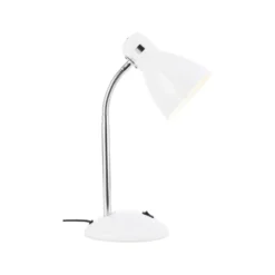 Lámpara de mesa Allison, blanca, altura 33,5 cm, metal