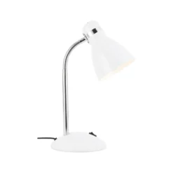 Lámpara de mesa Allison, blanca, altura 33,5 cm, metal