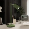 Lámpara de mesa ALORA, altura 43 cm, verde oliva, metal, GU10