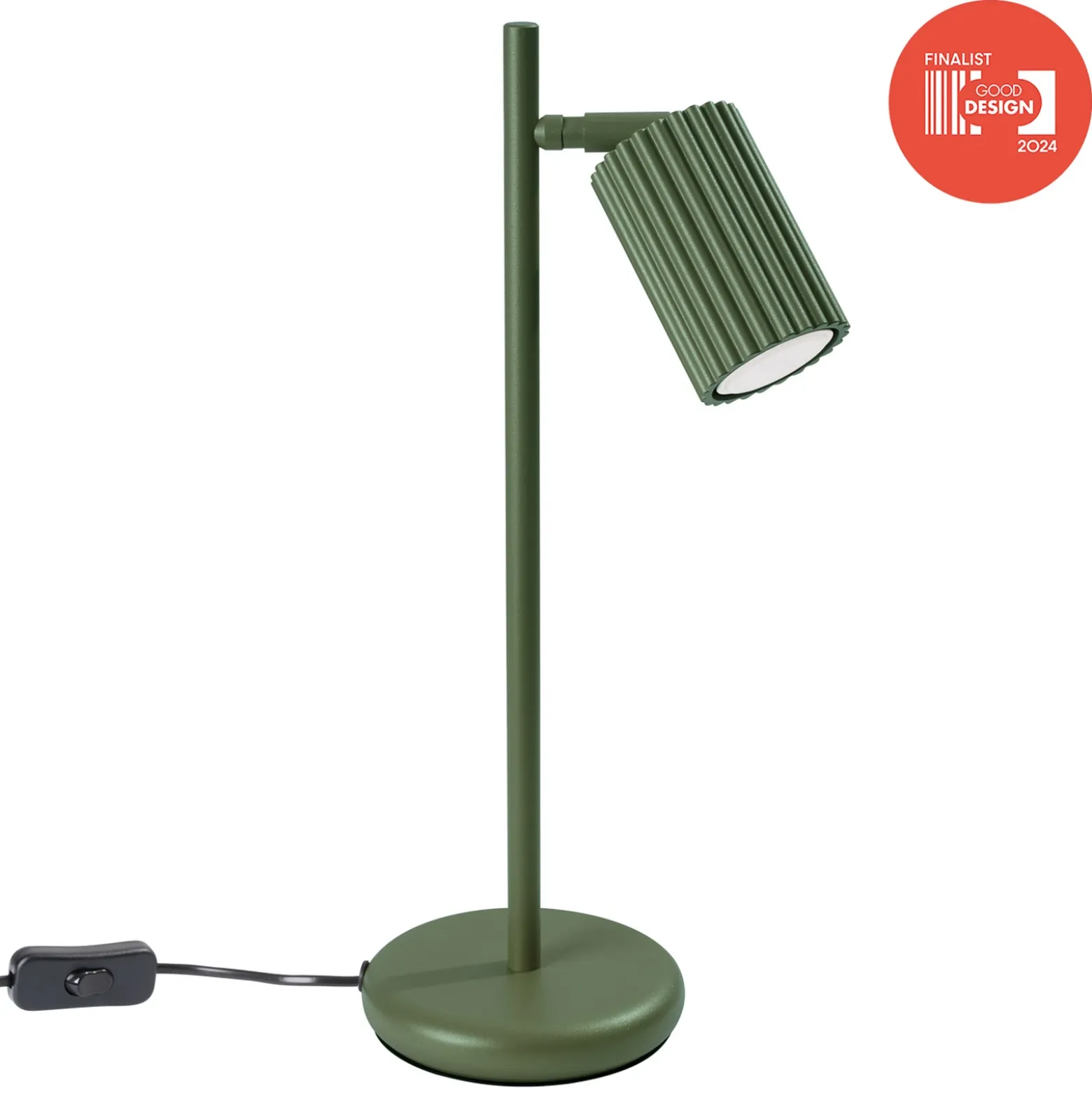 Lámpara de mesa ALORA, altura 43 cm, verde oliva, metal, GU10