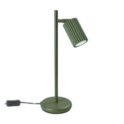 Lámpara de mesa ALORA, altura 43 cm, verde oliva, metal, GU10