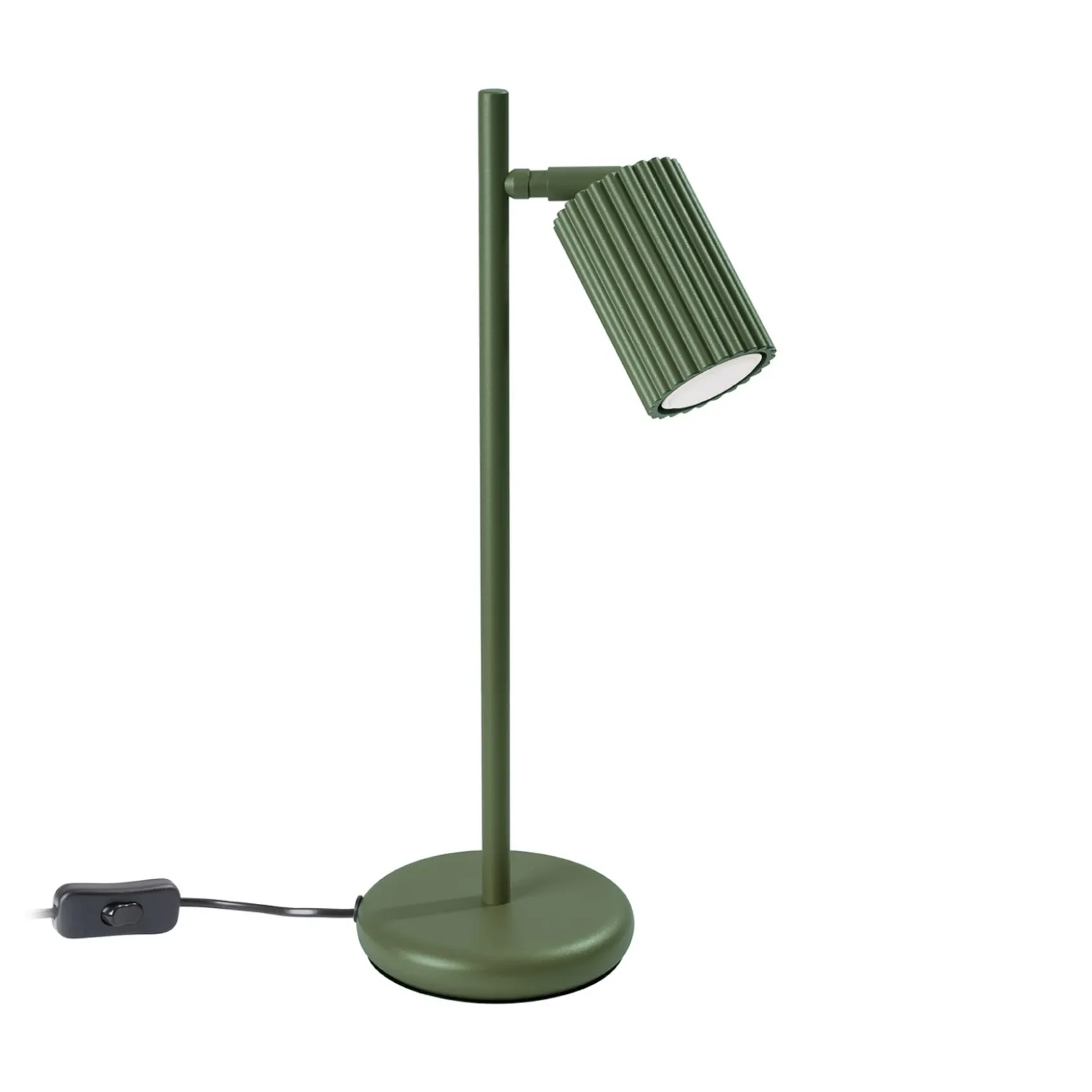 Lámpara de mesa ALORA, altura 43 cm, verde oliva, metal, GU10
