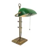 Lámpara de mesa Ancilla, ajustable bronce/verde