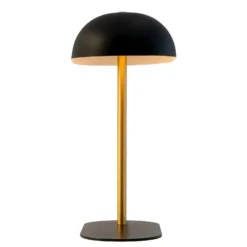 Lámpara de mesa Arch de Dyberg Larsen, negro/color latón, metal