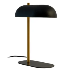 Lámpara de mesa Arch de Dyberg Larsen, negro/color latón, metal