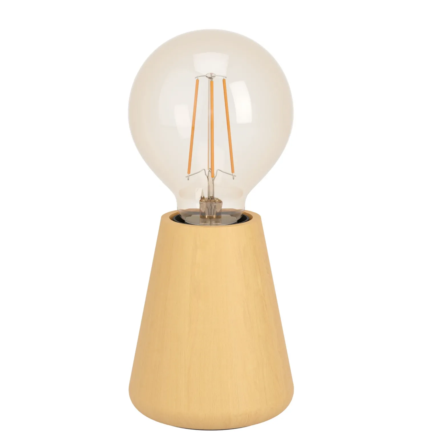 Lámpara de mesa Asby, madera clara, altura 10 cm, madera