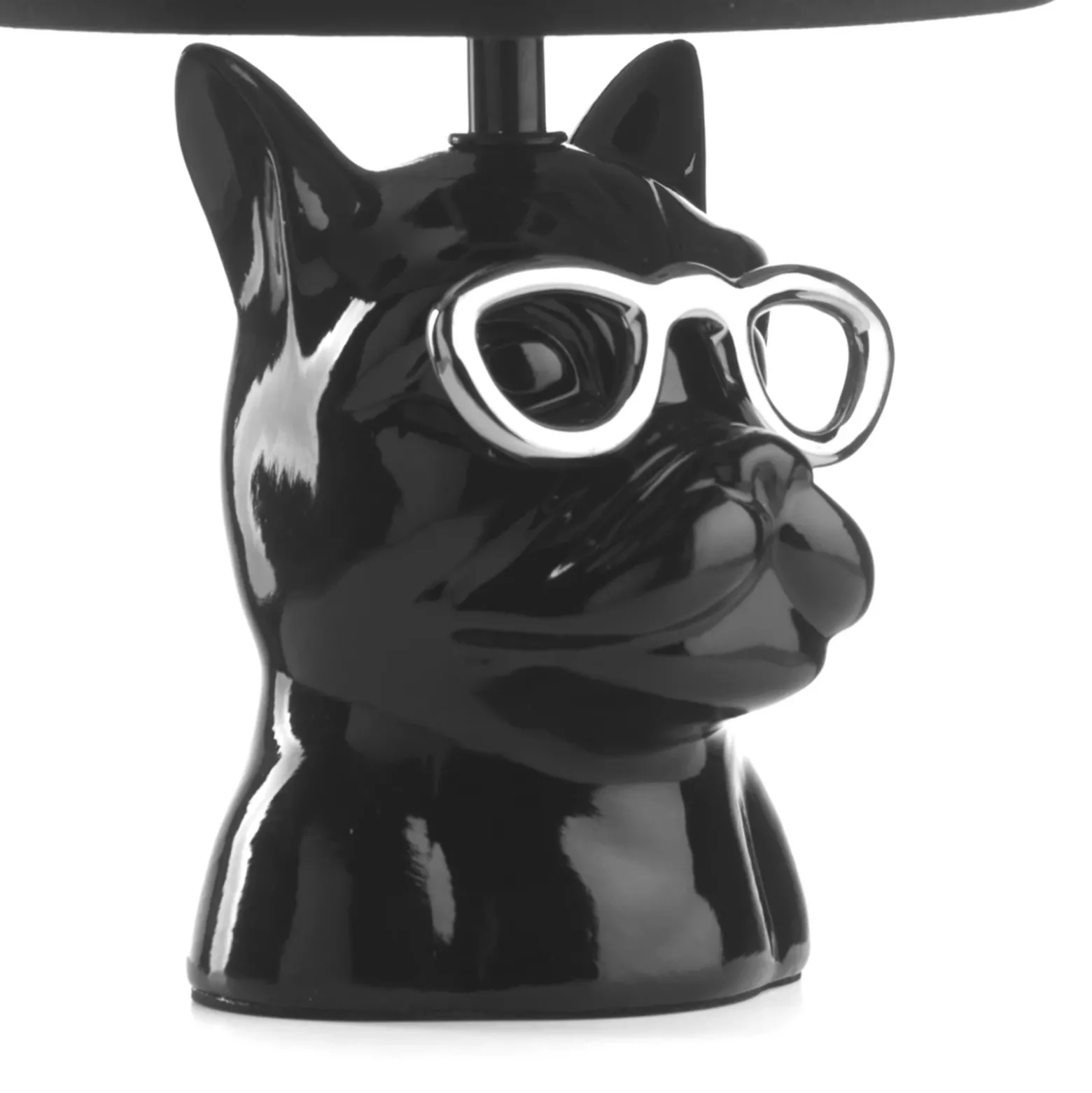 Lámpara de mesa Biagio, negra, cerámica, 29 cm de altura, E14