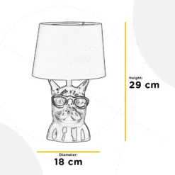 Lámpara de mesa Biagio, negra, cerámica, 29 cm de altura, E14