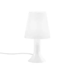 Lámpara de mesa BINGO Lumetto, blanca, altura 24,5 cm, plástico