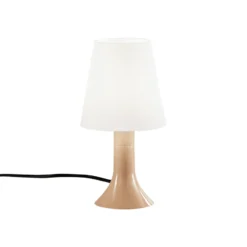 Lámpara de mesa BINGO Lumetto, color barro/blanco, altura 24,5 cm
