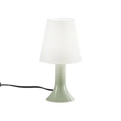 Lámpara de mesa BINGO Lumetto, verde/blanco, altura 24,5 cm