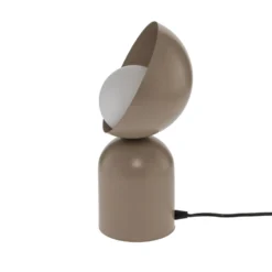 Lámpara de mesa Boto LN1, beige, acero/vidrio, altura 31 cm, G9