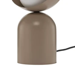 Lámpara de mesa Boto LN1, beige, acero/vidrio, altura 31 cm, G9