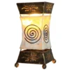 Lámpara de mesa brillante Xenia con diseño espiral