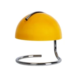 Lámpara de mesa Burano, amarilla, altura 25 cm, cristal/metal, E27