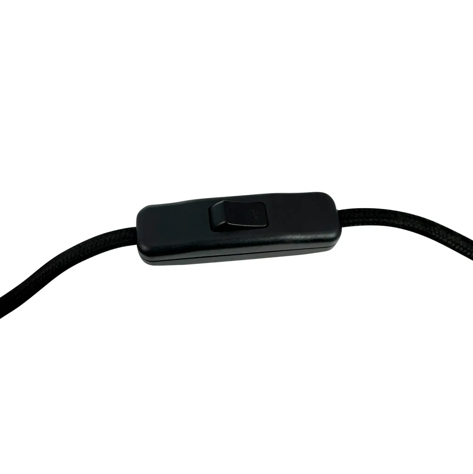 Lámpara de mesa Calix de Dyberg Larsen, negro/color natural, 40 cm