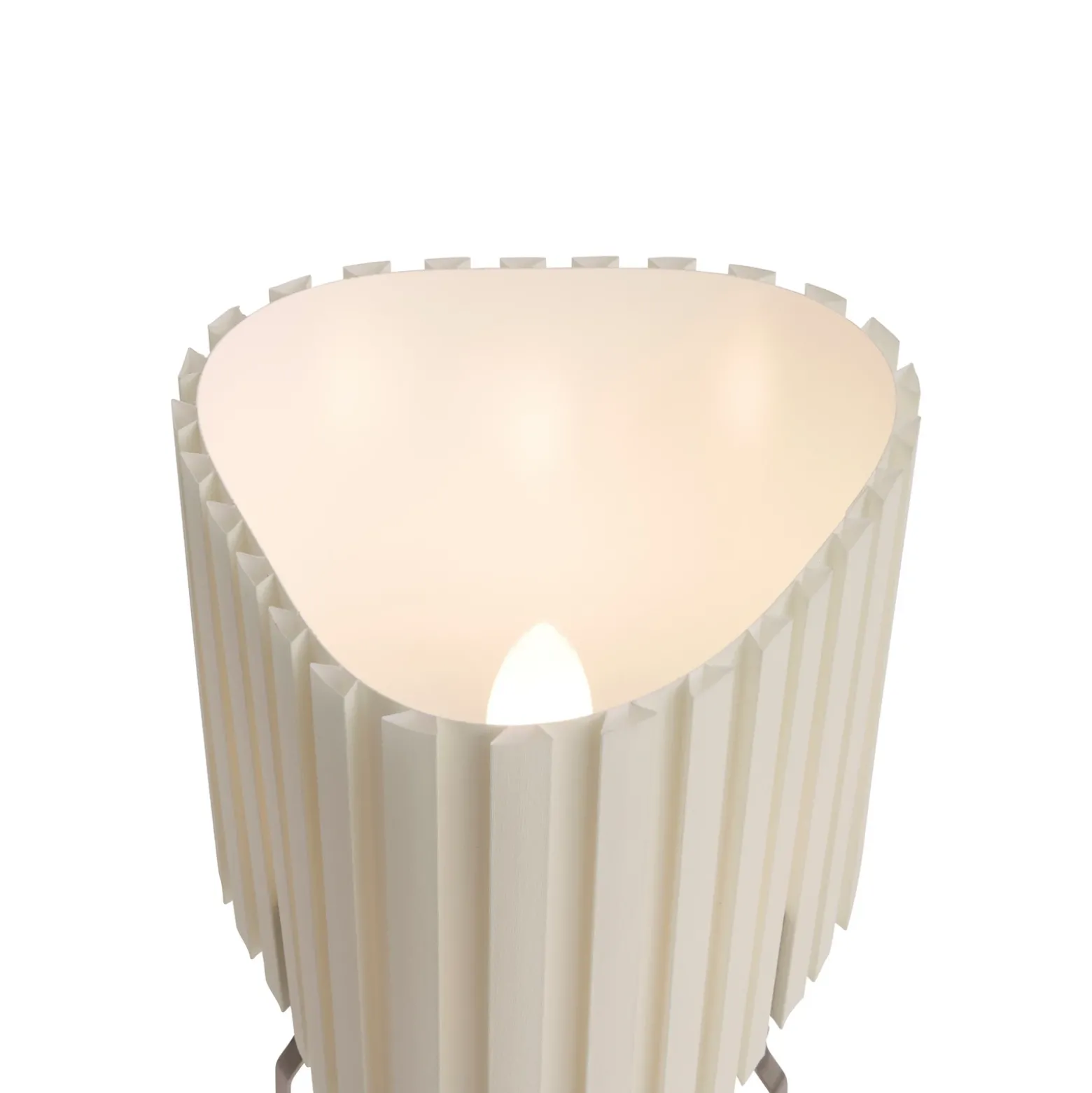Lámpara de mesa Canelé de HAY, blanca, altura 37 cm, casquillo E14, pantalla de