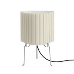Lámpara de mesa Canelé de HAY, blanca, altura 37 cm, casquillo E14, pantalla de