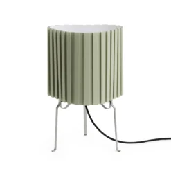 Lámpara de mesa Canelé de HAY, verde, altura 37 cm, casquillo E14, tela