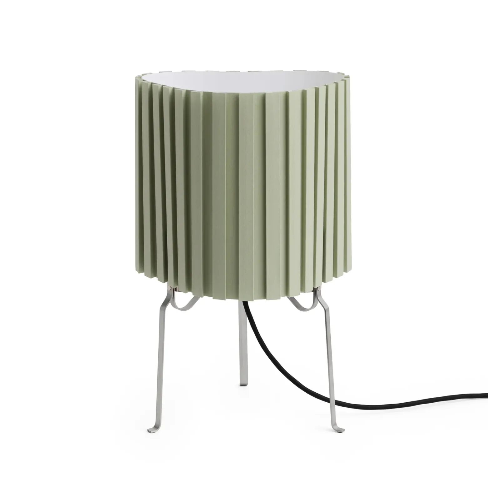 Lámpara de mesa Canelé de HAY, verde, altura 37 cm, casquillo E14, tela