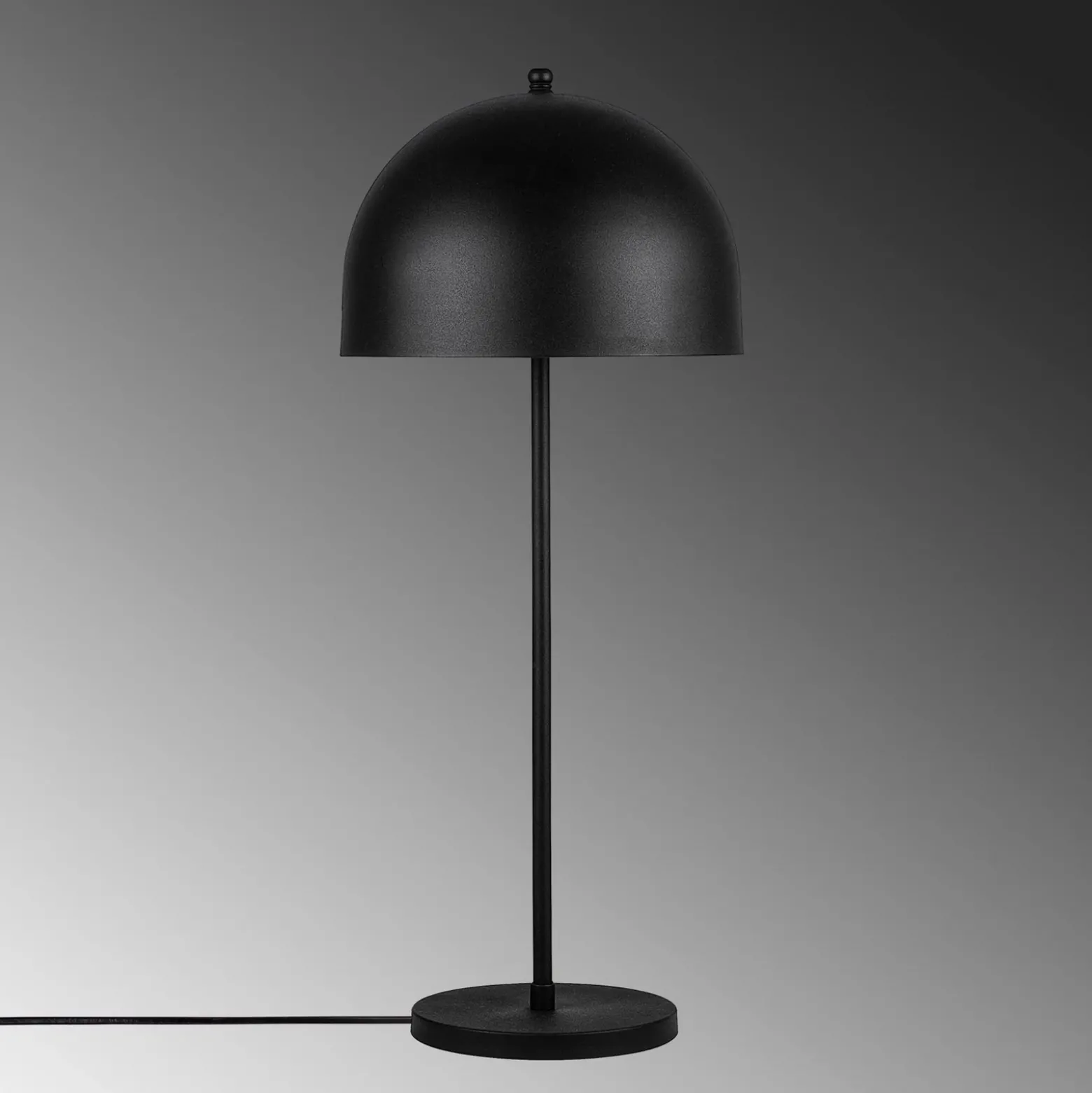 Lámpara de mesa Can NT-135, negro, metal, altura 58 cm