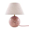 Lámpara de mesa Castello de Globen Lighting, rosa/beige, altura 28 cm