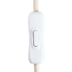 Lámpara de mesa Castello de Globen Lighting, beige/beige, altura 38 cm