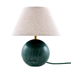 Lámpara de mesa Castello de Globen Lighting, verde/beige, altura 28 cm