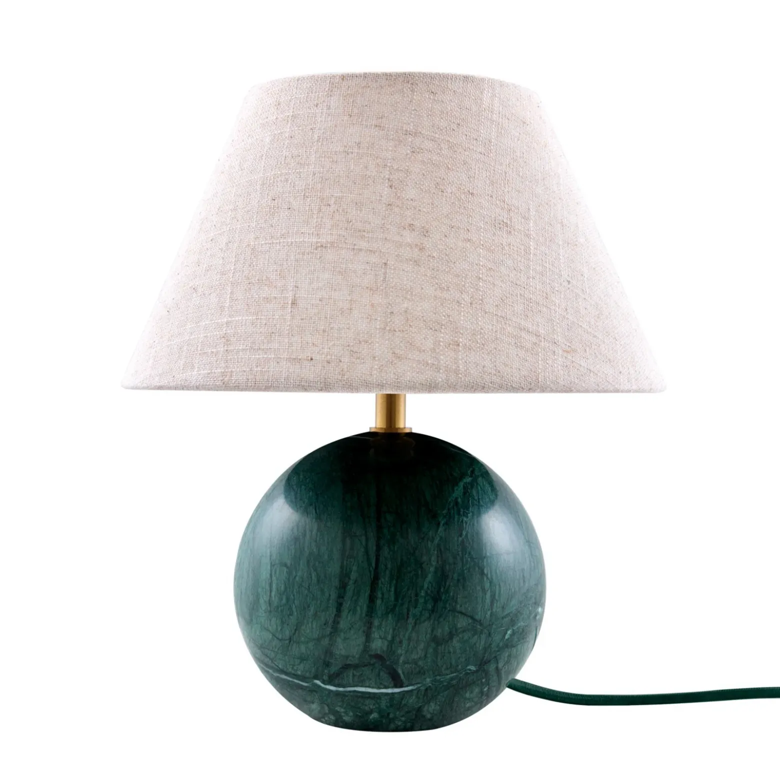 Lámpara de mesa Castello de Globen Lighting, verde/beige, altura 28 cm