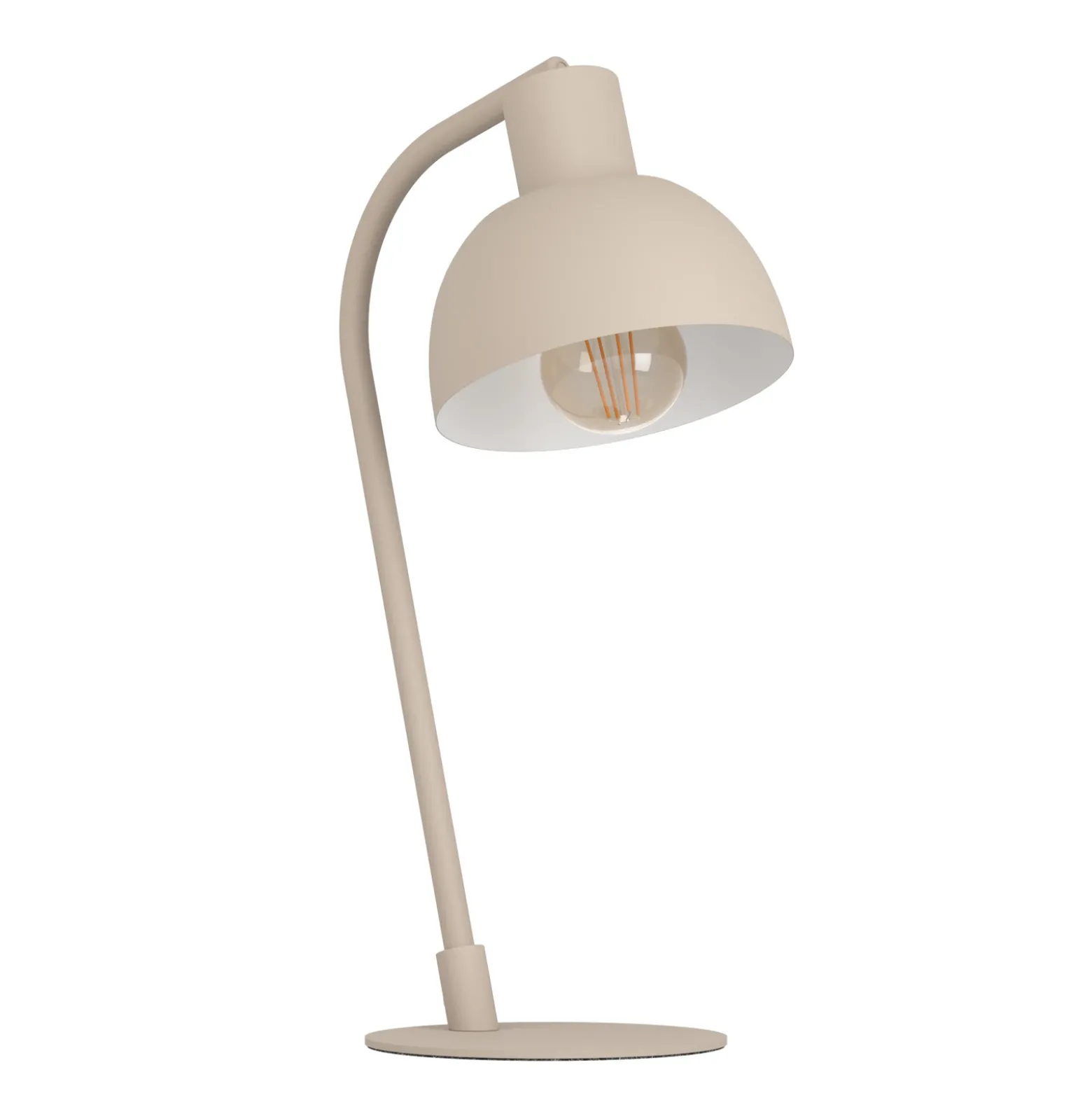 Lámpara de mesa Cazalilla, beige arena, metal, E27, altura 41,3 cm