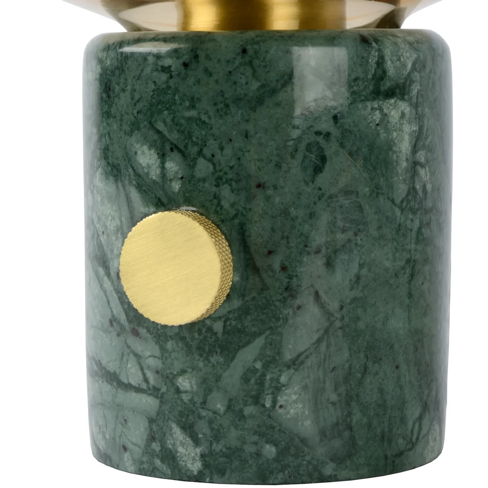 Lámpara de mesa Charlize, verde jaspeado/ámbar