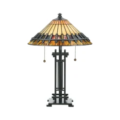Lámpara de mesa Chastain pantalla estilo Tiffany