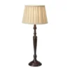 Lámpara de mesa Chocolat, altura 60 cm, beige/marrón, metal/tejido