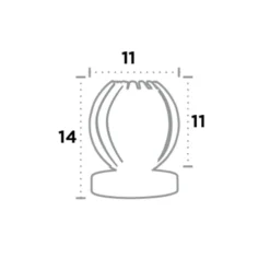 Lámpara de mesa Claw, función táctil, transparente