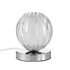 Lámpara de mesa Claw, función táctil, transparente