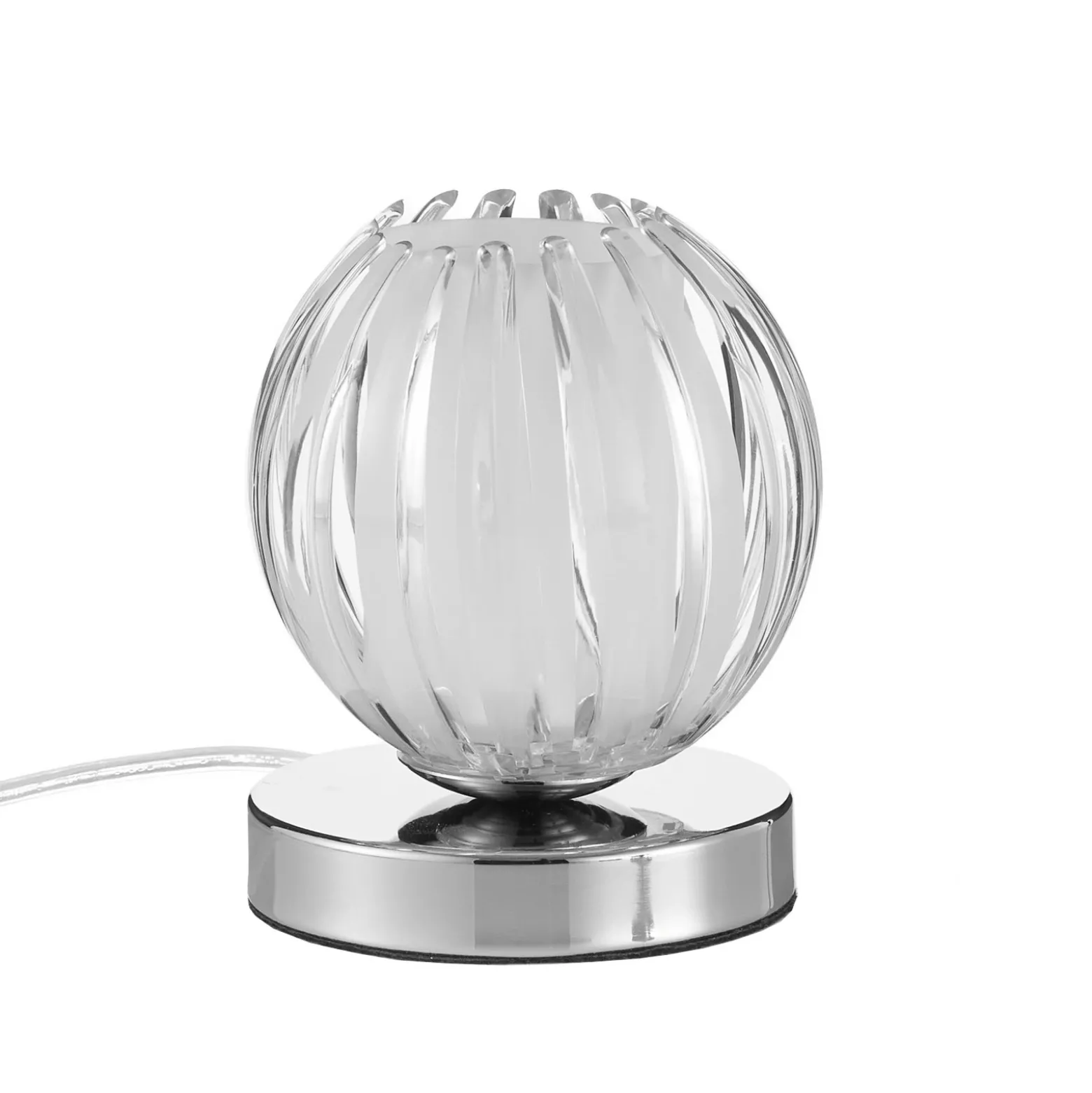 Lámpara de mesa Claw, función táctil, transparente