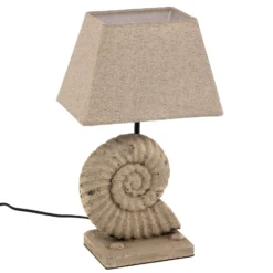 Lámpara de mesa Conchiglia con base decorada