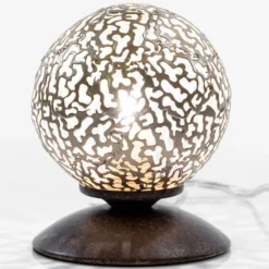Lámpara de mesa con pantalla esférica, 10 cm Ø